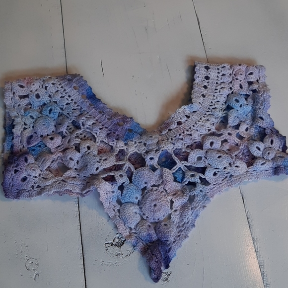 VINTAGE knitted collar Upcycled tiedyed - Picture 4 of 4